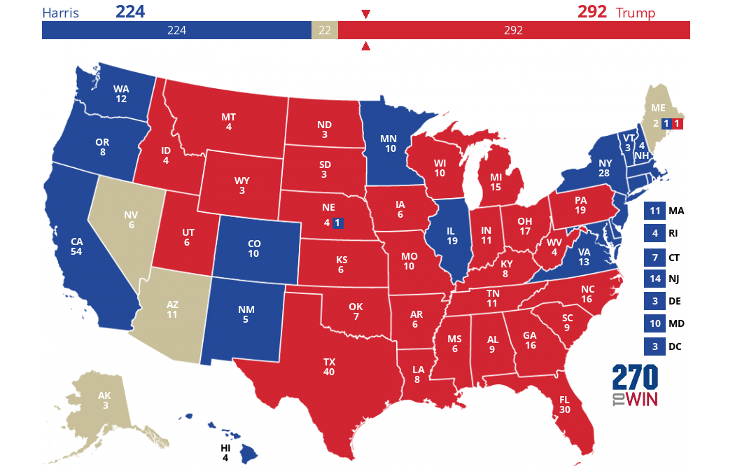 2024 presidential election results (270toWin)