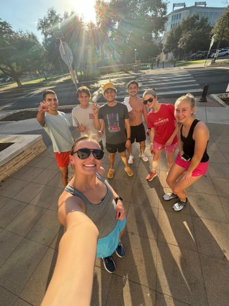 TCU Run Club exec and members post-morning run. (Photo courtesy Ashlyn Blakely)