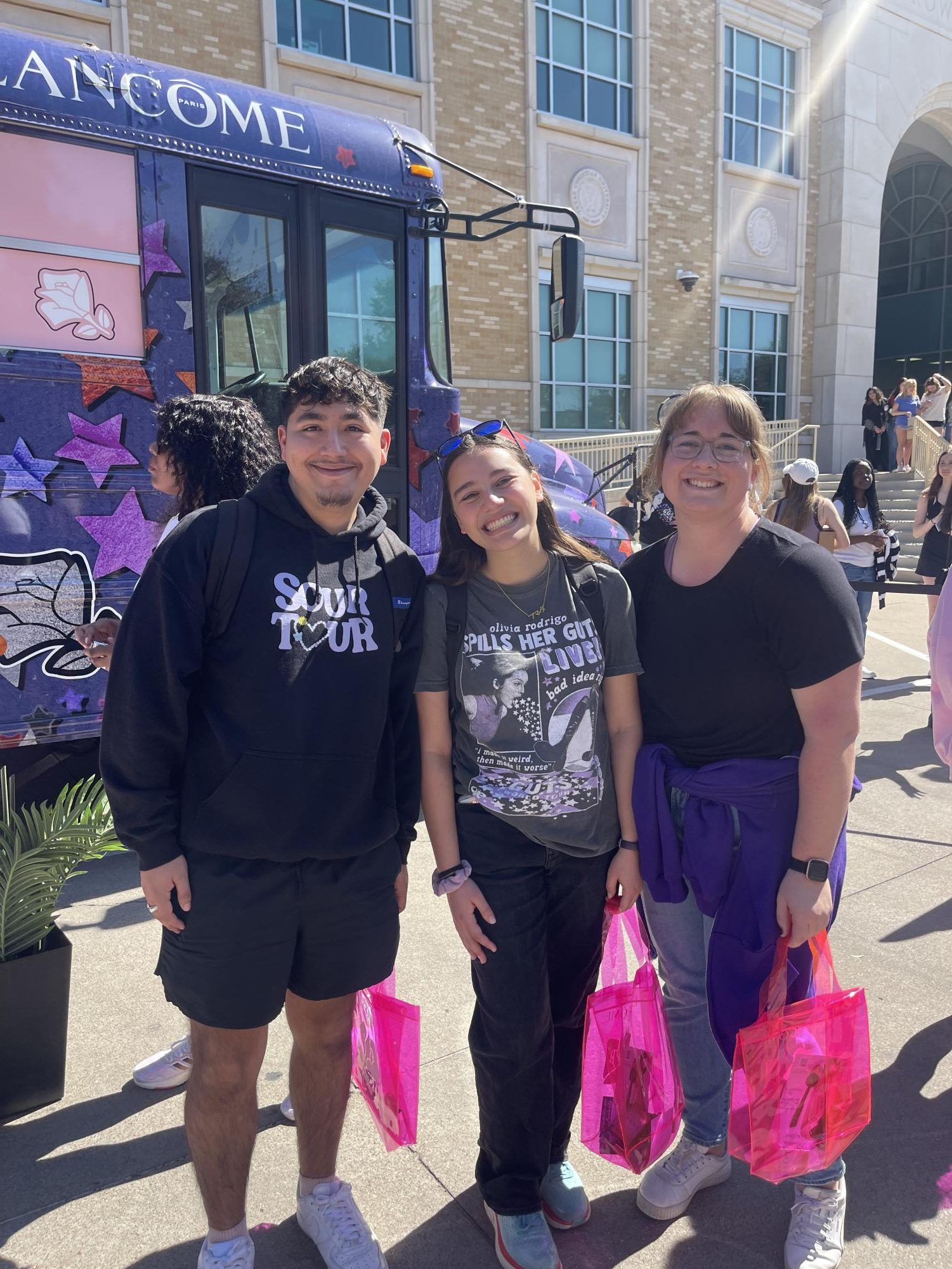 Lancôme's Tour Bus Experience, featuring Olivia Rodrigo, stopped at TCU to hand out free cosmetics and engage with students, aiming to revitalize the brand's image among Generation Z.