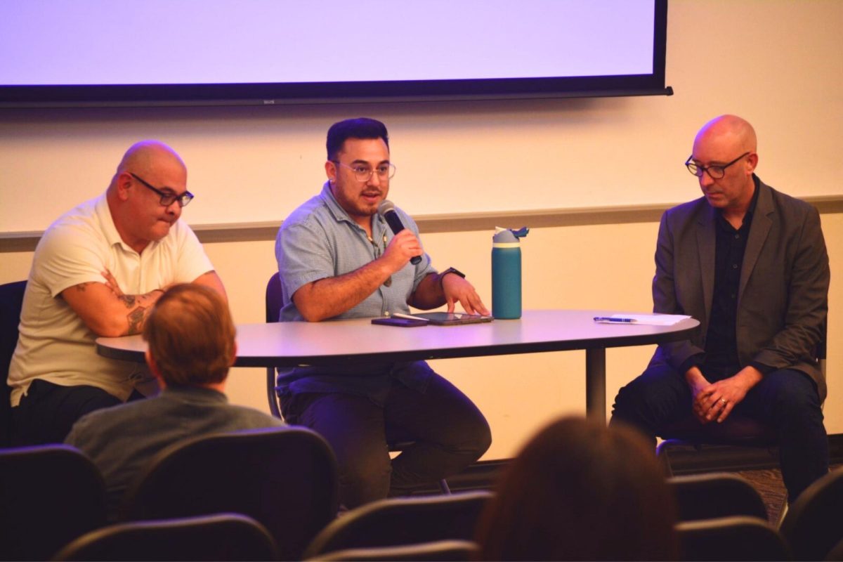 Dr. Pablo Montes discusses his perspective over the education system in relation to issues presented in the screening of ”Precious Knowledge” on Feb. 27, 2025