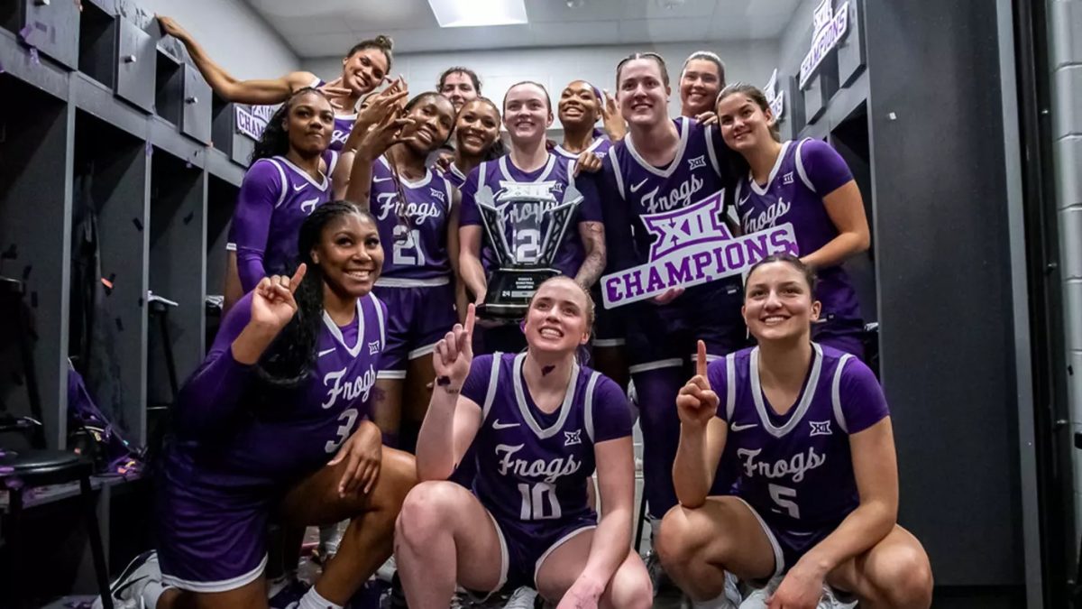 TCU women's basketball takes home Big 12 championship title on March 2, 2025.