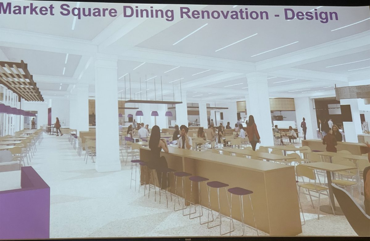 This artist rendering shows the proposed renovations to Market Square Dining in the Brown-Lupton University Union (BLUU).