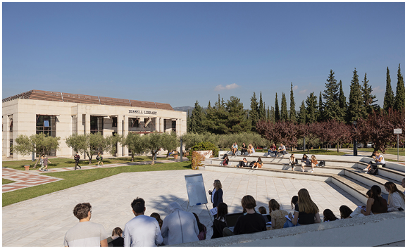 The American College of Thessaloniki in Greece, Bissell Library, October 7, 2023 / Photo The National Herald 
