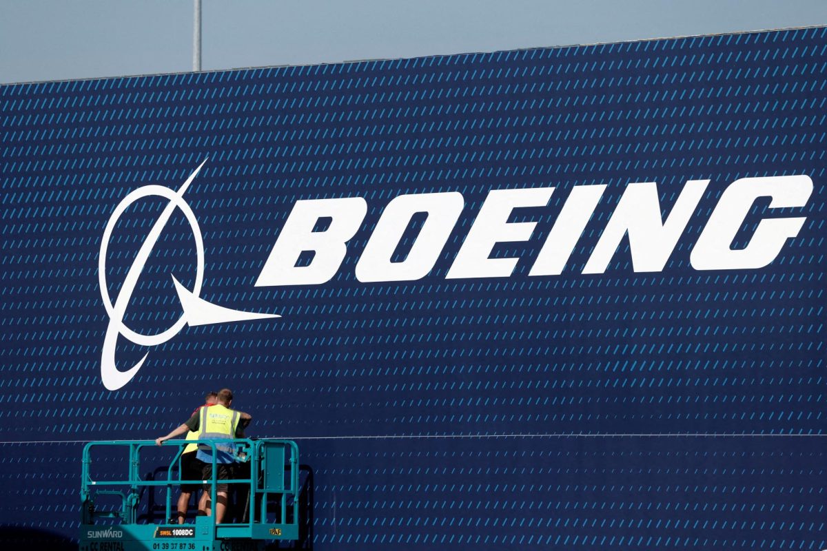 Boeing Air sign near Paris, France, June 13, 2025. /REUTERS/Benoit Tessier
