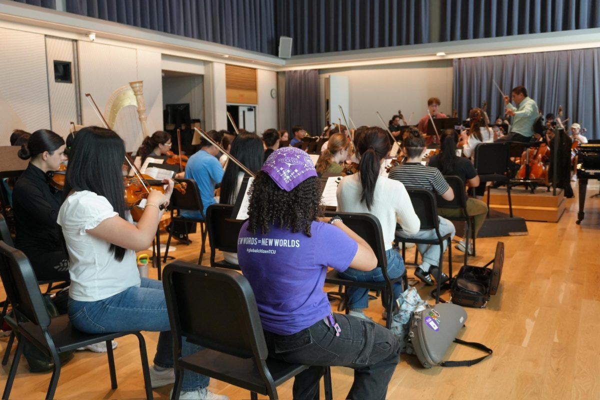 TCU student musicians rehearse ahead of the 14th Biennial Latin American Music Festival.