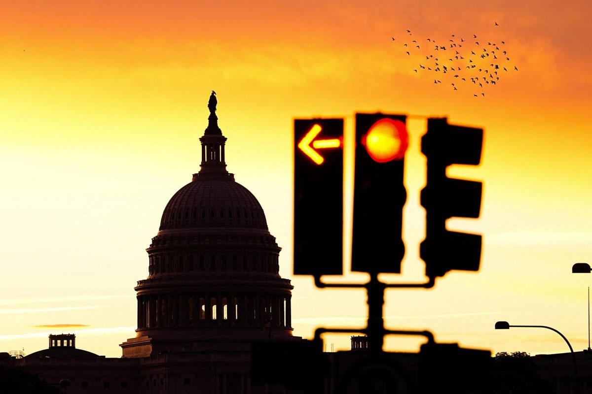 The sun rises behind the Capitol Building, weeks into the continuing U.S. government shutdown on Capitol Hill in Washington, D.C., U.S., October 18, 2025. REUTERS/Aaron Schwartz