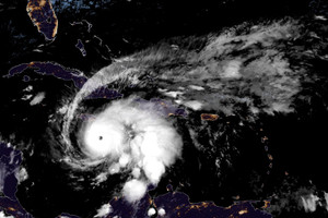 Satellite image of Hurricane Melissa shows the eye of the storm, as it developed into a category 4 hurricane, Oct. 26. 2025. CIRA/NOAA/Handout via REUTERS
