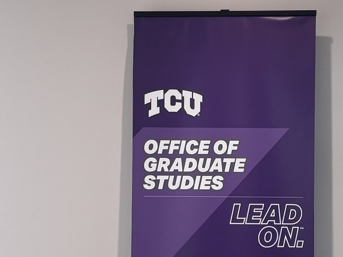 TCU's Office of Graduate Studies is transitioning to a new location, but is currently in Sadler 313J. 