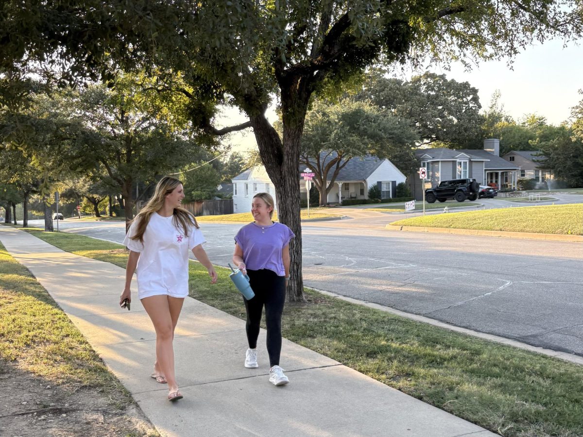 Due to many students not having vehicles, they often walk long distances in order to get from place to place.