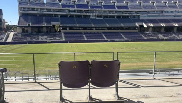 ADA seating at Amon G. Carter stadium offers accessible spots for fans with disabilities on every level.