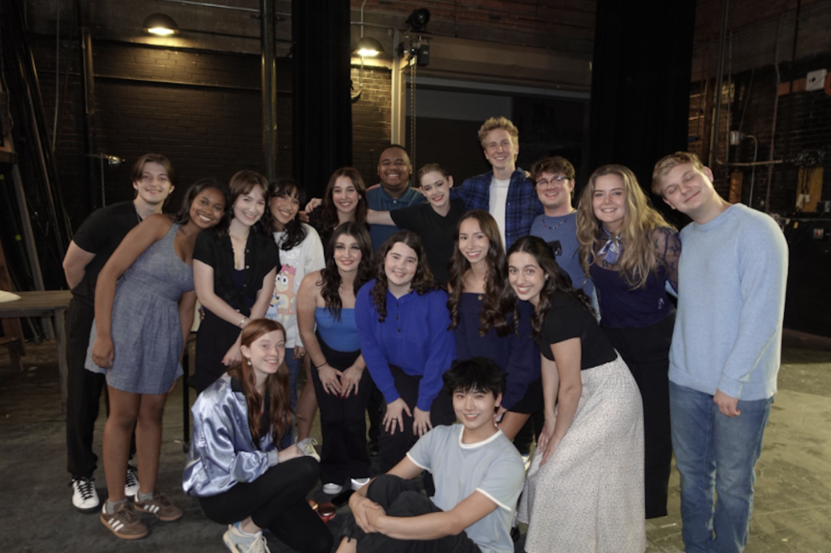 Performers in the 2024 Underclassmen Cabaret get together for a cast photo. 