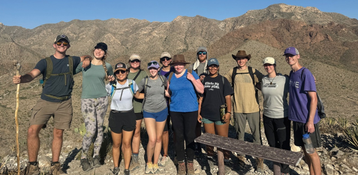 Students travel to Guadalupe Mountains and Franklin Mountains during the 2024 Fall Break with the TCU Outdoor Program. (Courtesy of TCU Campus Recreation via Instagram)