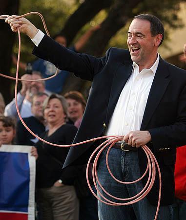 Huckabee visits supporters at Stockyards