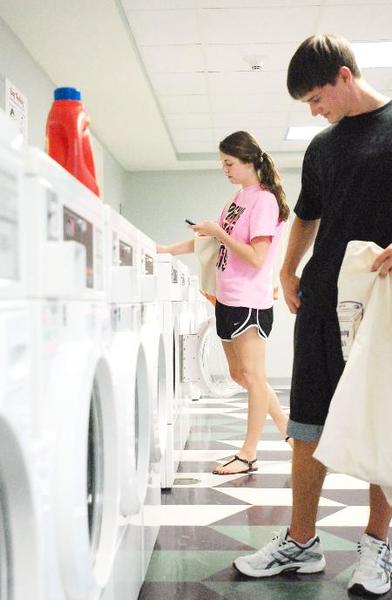 Residence halls equipped with charge-free laundry service