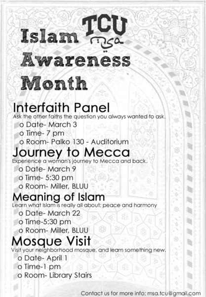 Islam Awareness Month starts with panel discussion Thursday