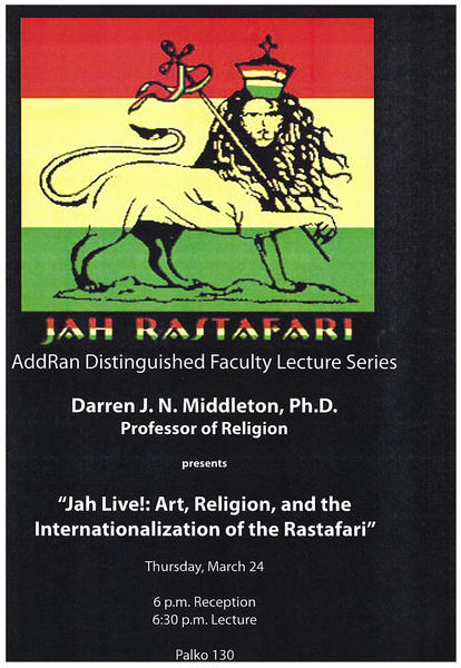 Religion prof to speak on Rastafarianism